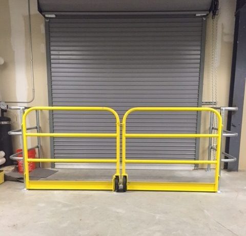 Double-Swing Door Safety Gate at Dock Door