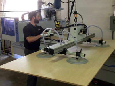 How To Use A Vacuum Suction Lift For Plywood Sheets in Wood Cutting Process